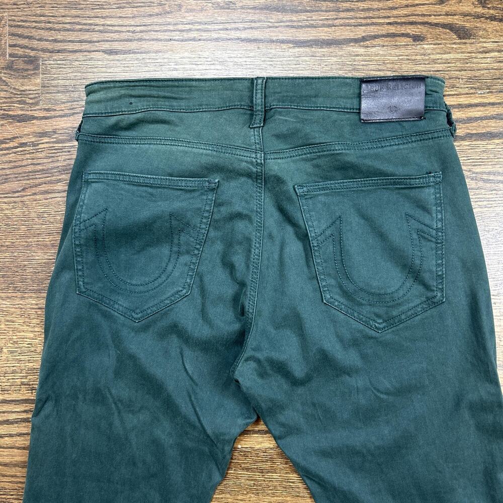 True Religion Pants Mens 30 Green Logan Relaxed Taper Chino Stretch Casual - Picture 12 of 12